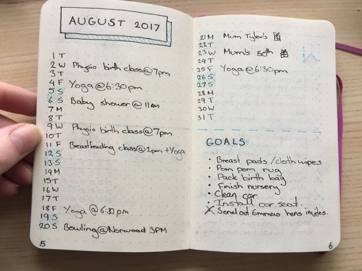 Monthly Setup August