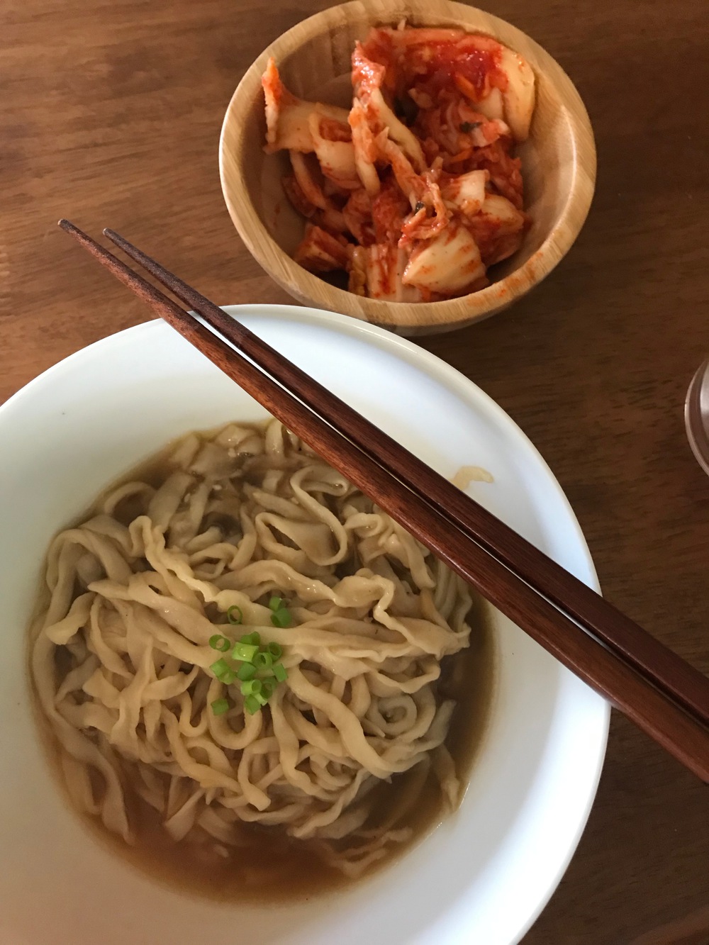 Noodle Soup and Kimchi