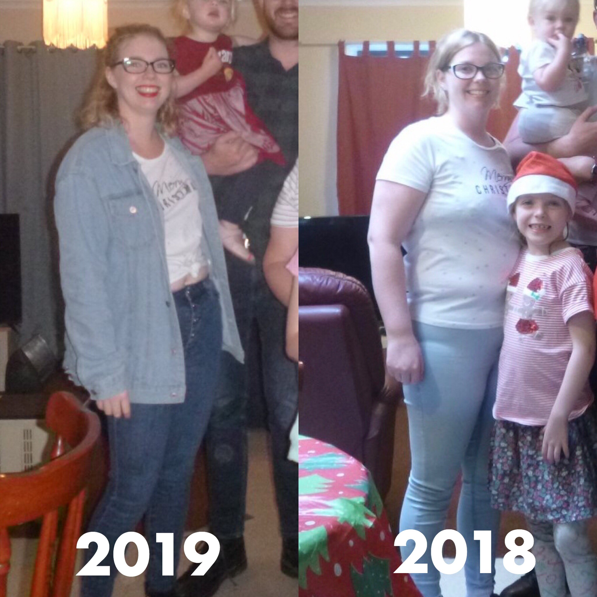 Before and After picture 2018 vs 2019