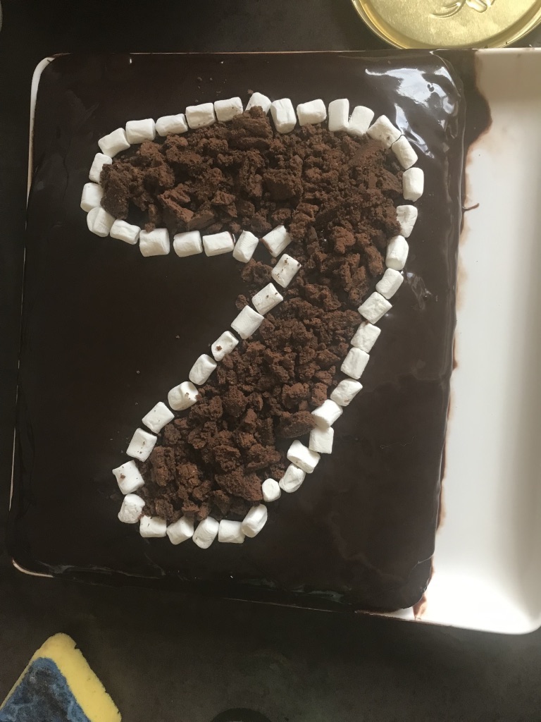 7 with mini-marshmallows